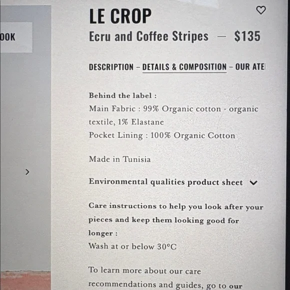 High-Rise Cream and Red Striped Wide-Leg Pants sezane - Picture 7 of 15